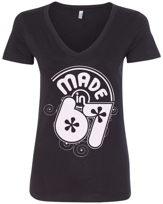 Made in 1967 Women s V neck Fitted T shirt 50th Birthday Party Born in 67 TA 00398 Etsy Australia