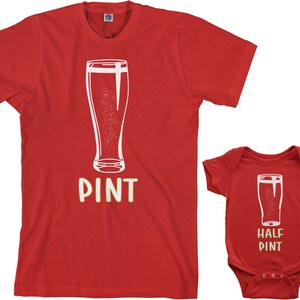 Pint & Half Pint Men's T-shirt and Infant Bodysuit Dad and Baby Matching Set image 7