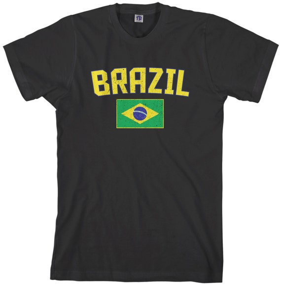 ブラジル国旗 メンズ Tシャツ ブラジル代表 南ラテンアメリカ サッカー