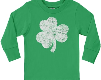 Distressed Shamrock Unisex Kids' Toddler Long Sleeve T-shirt