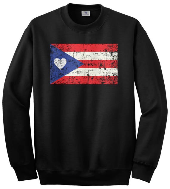 Threadrock Men's Puerto Rico National Team Hoodie Sweatshirt Flag Pride 