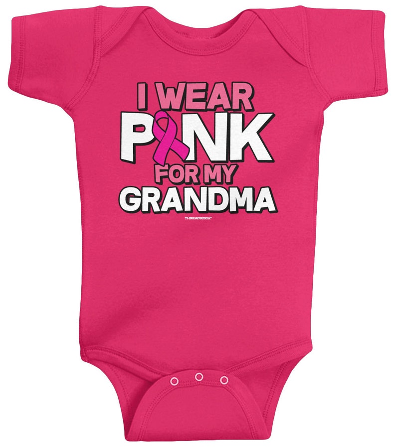 I Wear Pink for My Grandma Unisex Baby Infant Bodysuit