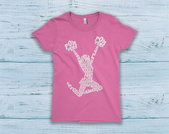 Cheerleader Cheer Typography Children's Youth Girls' Fitted T-Shirt