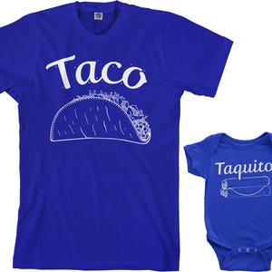 Taco & Taquito Men's T-shirt and Infant Bodysuit Dad and Baby Matching Set image 6