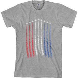 Red White Blue Air Force Flyover Men's T-shirt image 5