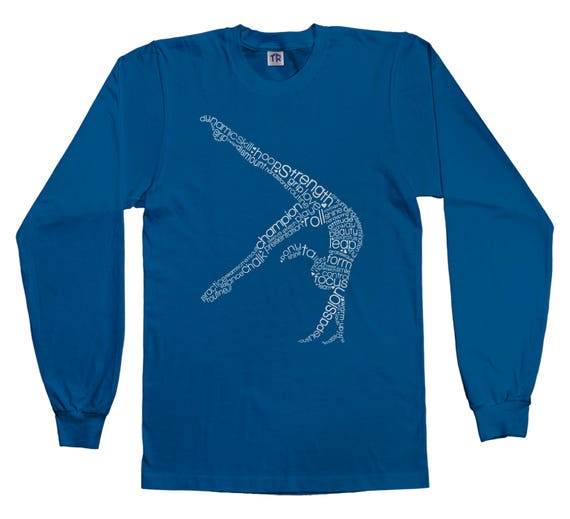 Threadrock Kids American Flag Gymnast Youth Long Sleeve T-shirt USA Gymnastics