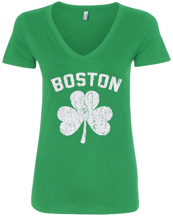 parade Udseende anklageren Buy Boston Shamrock Irish Pride Women's V-neck Fitted T-shirt Online in  India - Etsy