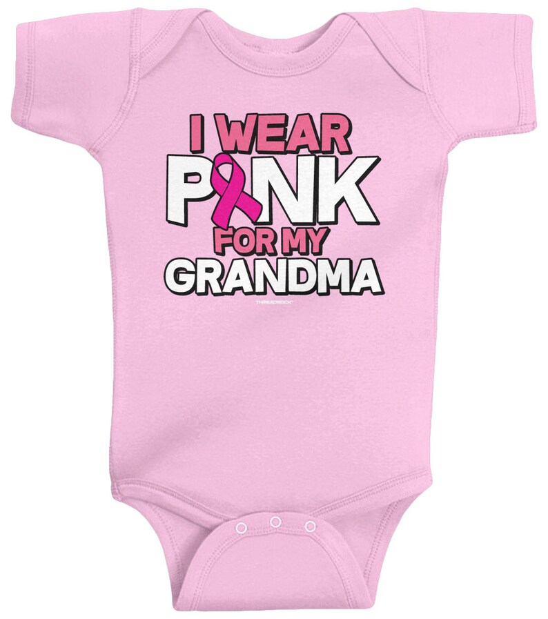 I Wear Pink for My Grandma Unisex Baby Infant Bodysuit