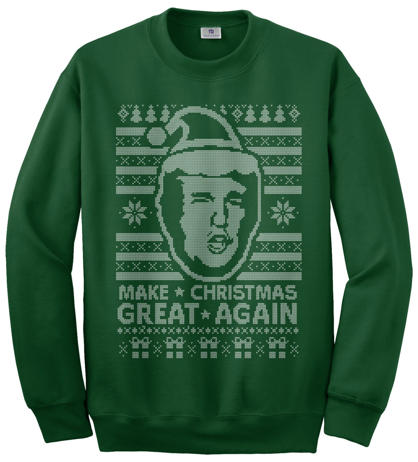 Sweatshirt De Noël Humoristique "Make Christmas Great Again" - Style Donald Trump - Cadeau Drôle