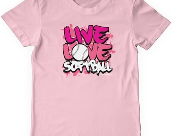 Koszulka młodzieżowa Live Love Softball