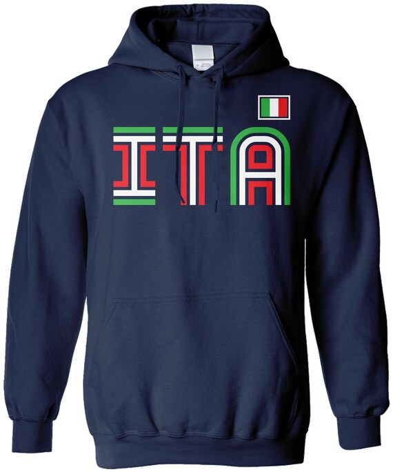 Classic Italy Football Skull Flag Zipper Hoodie Flagge Fan Fußball