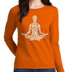 Yoga Typography Women's Long Sleeve T-shirt - Etsy