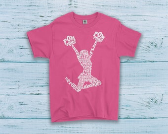 Cheerleader Cheer Typography Children's Youth Girls' T-Shirt