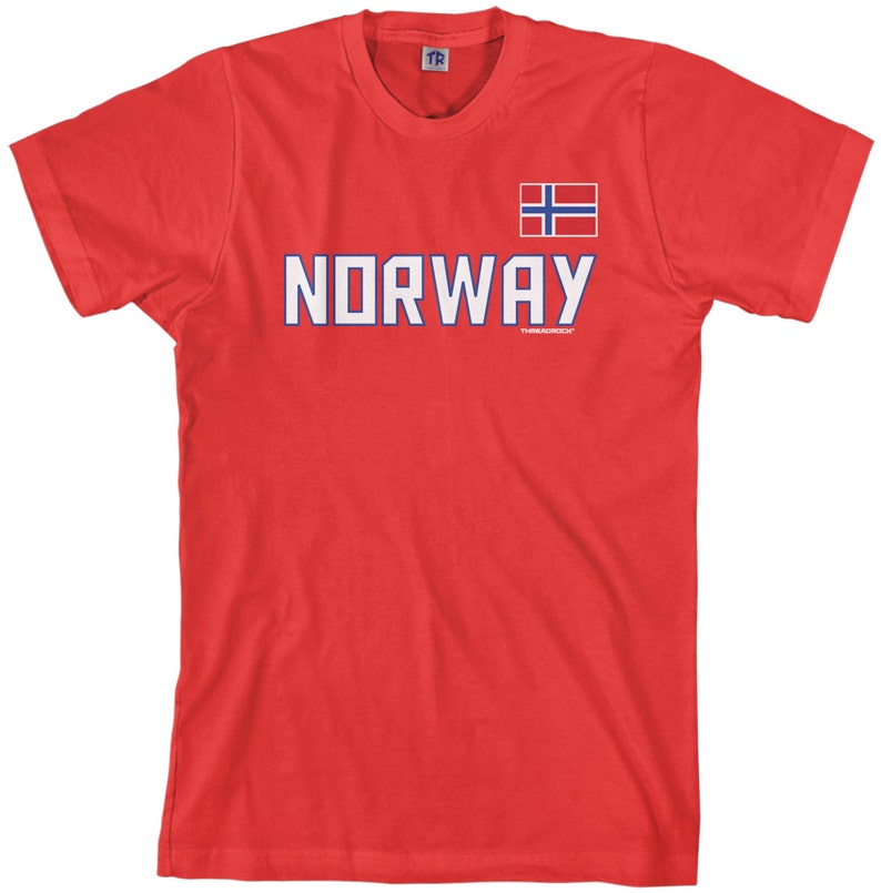 Norway National Team Men's T-shirt Scandinavia Oslo Fjords Norwegian Flag TA_00216 image 1