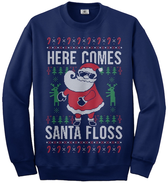 Here Comes Santa Floss Ugly Christmas Sweater Kids Children s