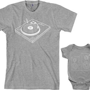 DJ Turntable and Speaker Set Men's T-shirt and Infant - Etsy