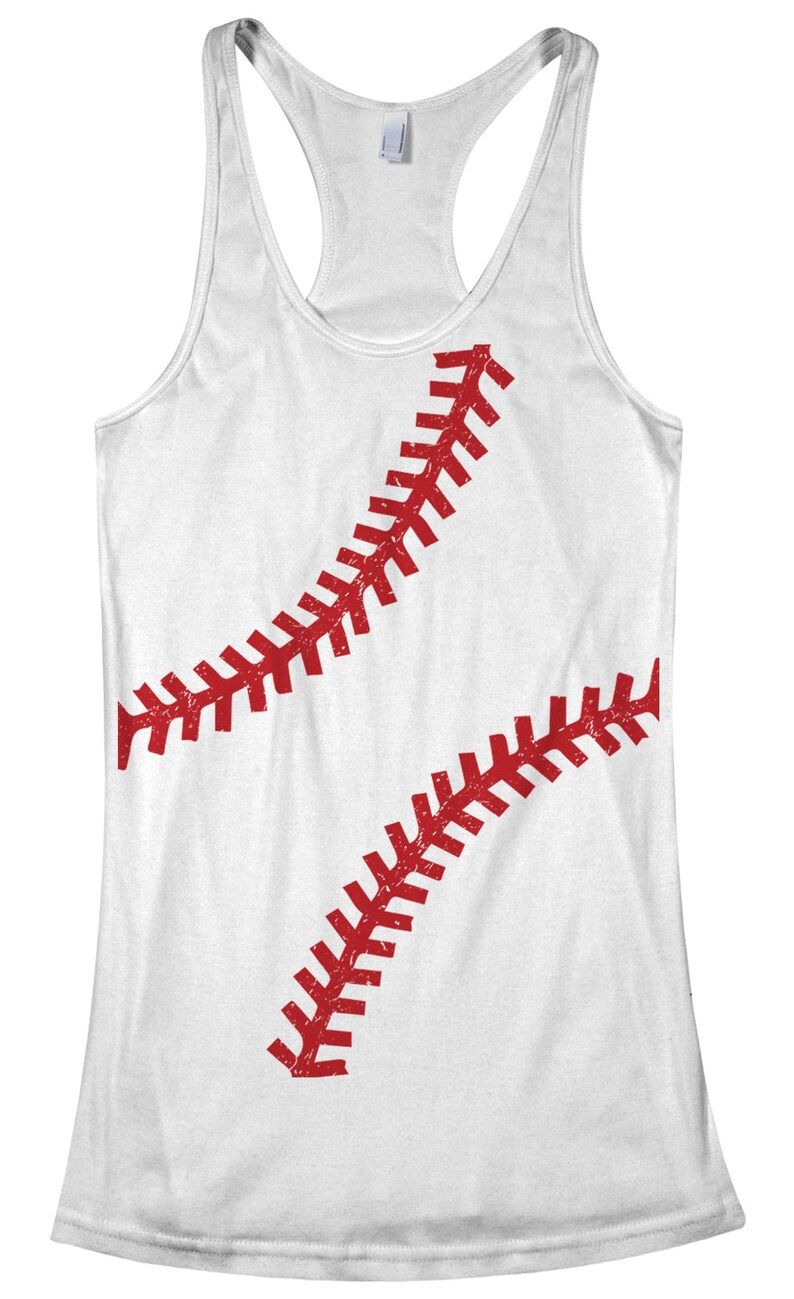 Baseball or Softball Seams Women's Racerback Tank Top Etsy
