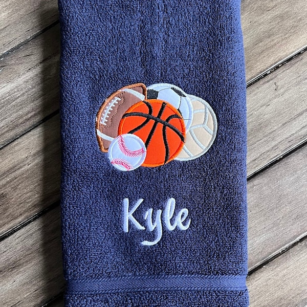 Sports Hand Towel Etsy