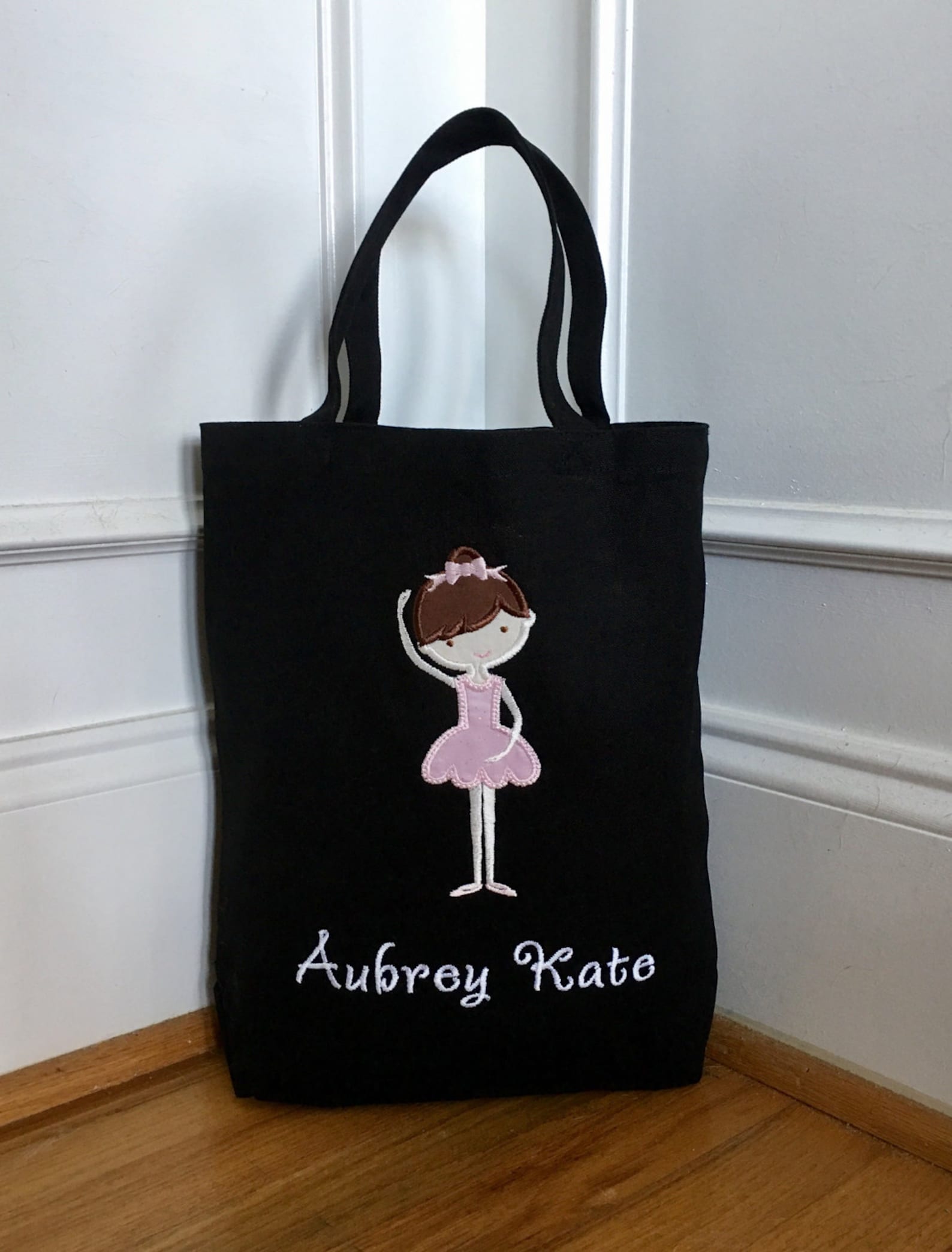 personalized dance or ballet bag, ballerina tote, customize your dancer, girl's gift