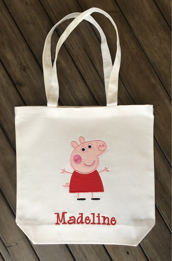 Peppa Pig Tote Bag Personalized Birthday Gift Trick or Treat Etsy