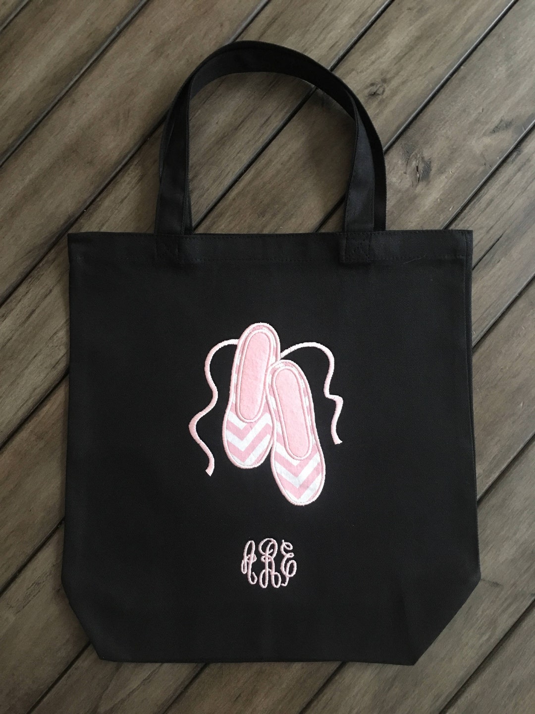 Monogrammed Girl's Dance Bag, Ballet Dance Tote Bag, Ballerina Dance