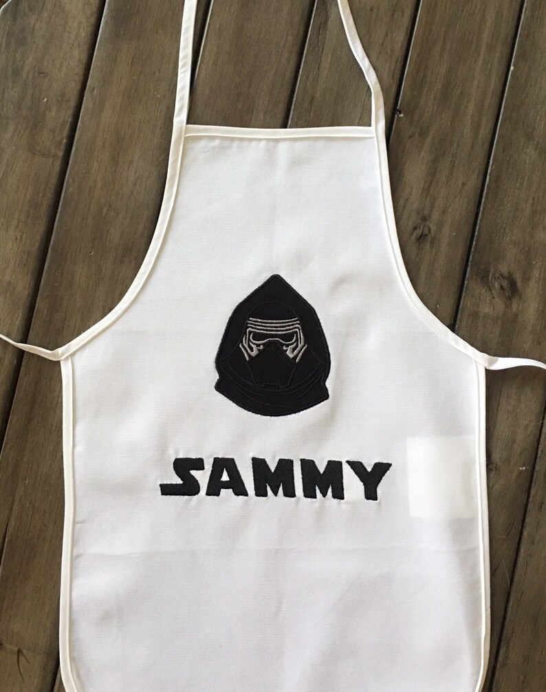 Personalized With Name Star Wars Kylo Ren Children/'s Apron for Cooking or Arts and Crafts Kid/'s Birthday Gift