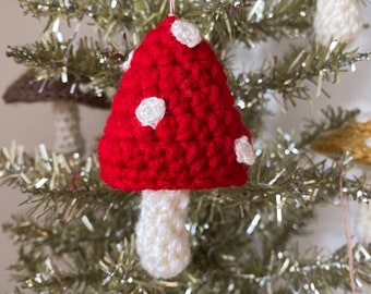CROCHET PATTERN - Merry Mushroom Ornaments - DIGITAL Download
