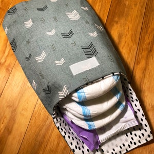 Army Green and Dalmatian Dots Diaper Clutch