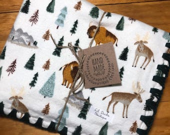 Mountain Wildlife Baby Blanket Toddler Blanket