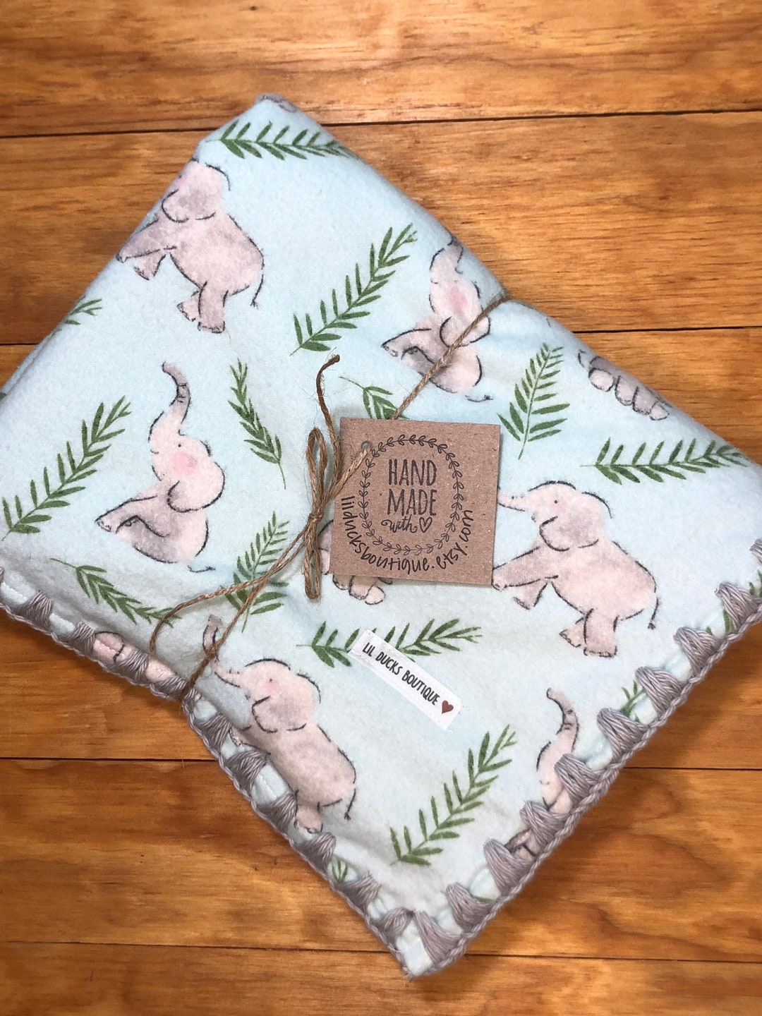 Little Elephants Baby Blanket Toddler Blanket Etsy