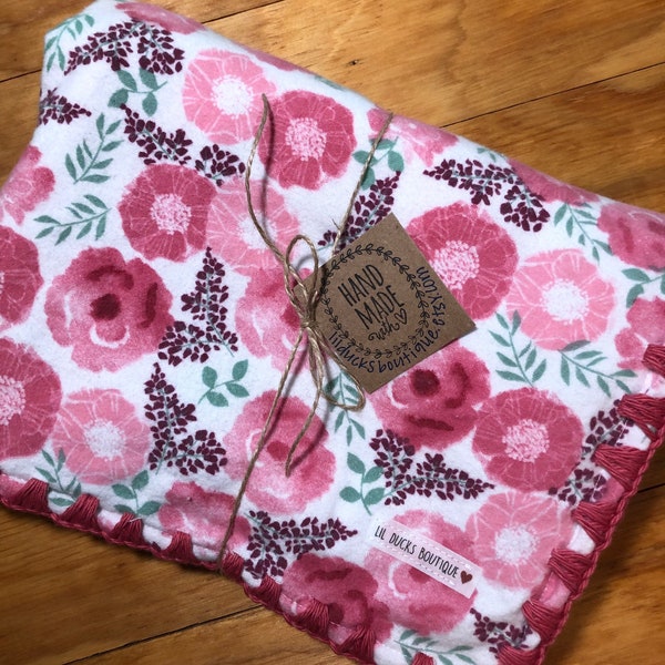 Poppy Floral Baby Blanket Toddler Blanket