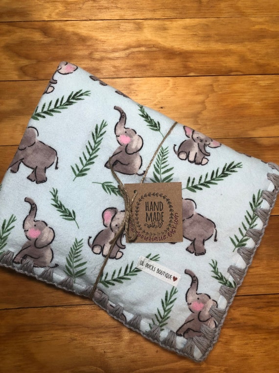 Little Elephants Baby Blanket Toddler Blanket Etsy