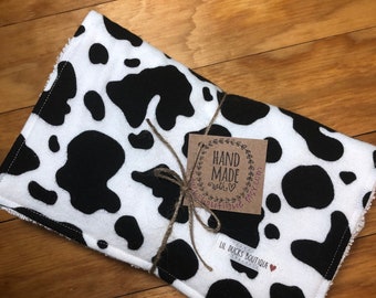 Cow Print Burp Cloths