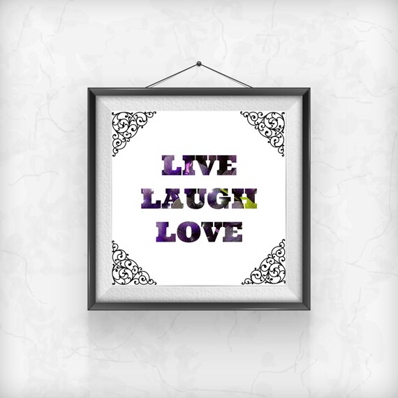 Items similar to Live Laugh Love Printable, Instant Download