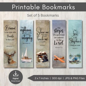 Bible Verse Bookmarks for Men, Bible Verse Bookmark Set for Men, Instant Download PNGs, Bookmark PNG, Bible Verse Bookmarks