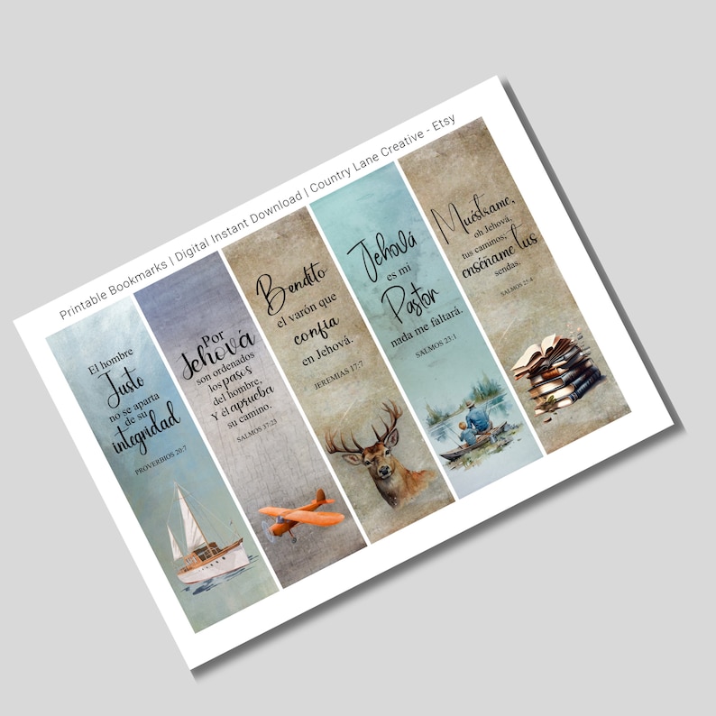 Spanish Bible Bookmarks, Printable Bookmarks, Spanish Bookmarks, Prayer Journal, Bible Verse Bookmarks, Scripture Bookmarks, Bible Bookmarks