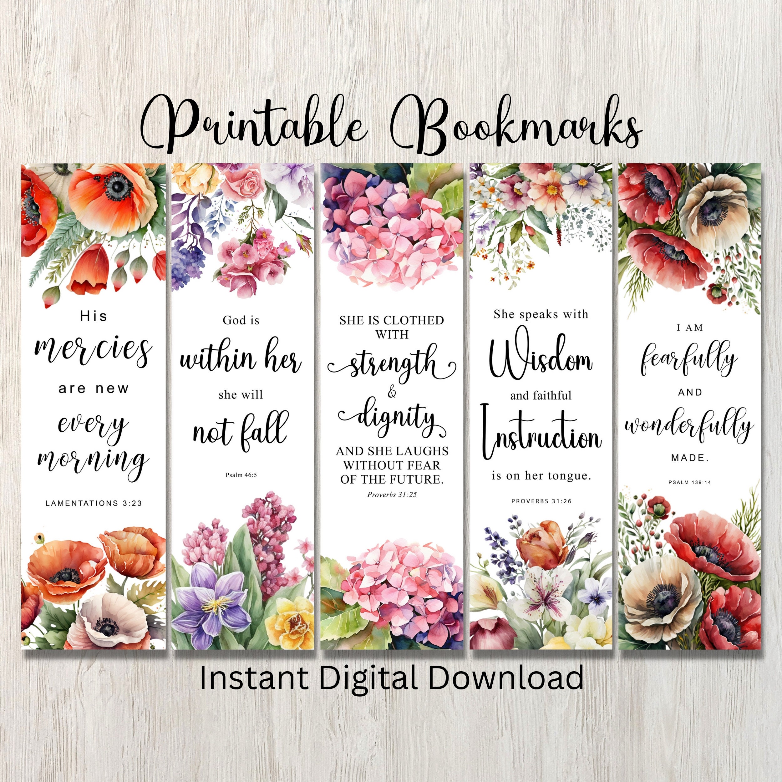 Printable Bookmarks Png Set of 3 Bookmarks Motivational Quotations  Watercolour Bookmarks Sublimation Bookmarks Digital Bookmarks Printable 