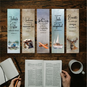 Spanish Bible Bookmarks, Printable Bookmarks, Spanish Bookmarks, Prayer Journal, Bible Verse Bookmarks, Scripture Bookmarks, Bible Bookmarks