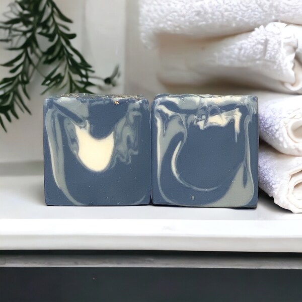 Starry Night Handmade Soap|Natural Soap|All Natural Soap |Cold Process Soap Bar|Salt Soap|Self Care Gift|Gentle Soap Bar|Moisturizing Soap