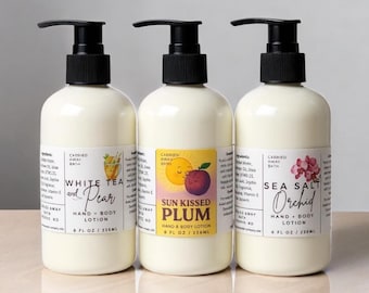 Hand + Body Lotion – 8oz Pump | Non-Greasy Moisturizer | Shea Butter, Jojoba & Sunflower Oil | Hydrating Skincare for All Skin Types