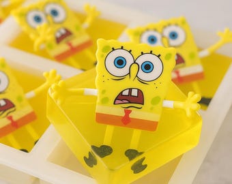 Fun Bob Pineapple Soap • Kids Bath Soap with Toy • Tropical Pineapple Sage Scent • Handmade Gift • Fun Bath Time Soap