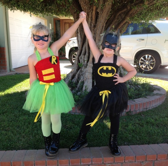 Items similar to Batman and/or Robin Girls Super Hero Costume with ...