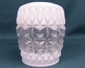 Mid Century Frosted Glass Lampshade: Hobnail Pendant Light Cover