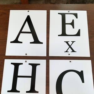 Dressage Letters 10x12 on Corrugated Plastic with Grommets