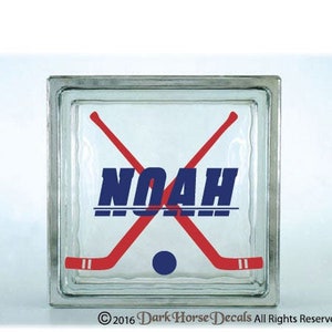 New Jersey Devils Hockey Lighted Glass Block NJ Devils Decor 
