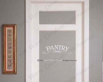 Pantry or Laundry Decal for Wall or Glass Door