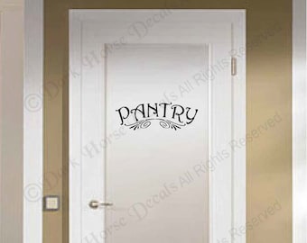 Pantry or Laundry Vintage Style Decal for Wall or Glass Door