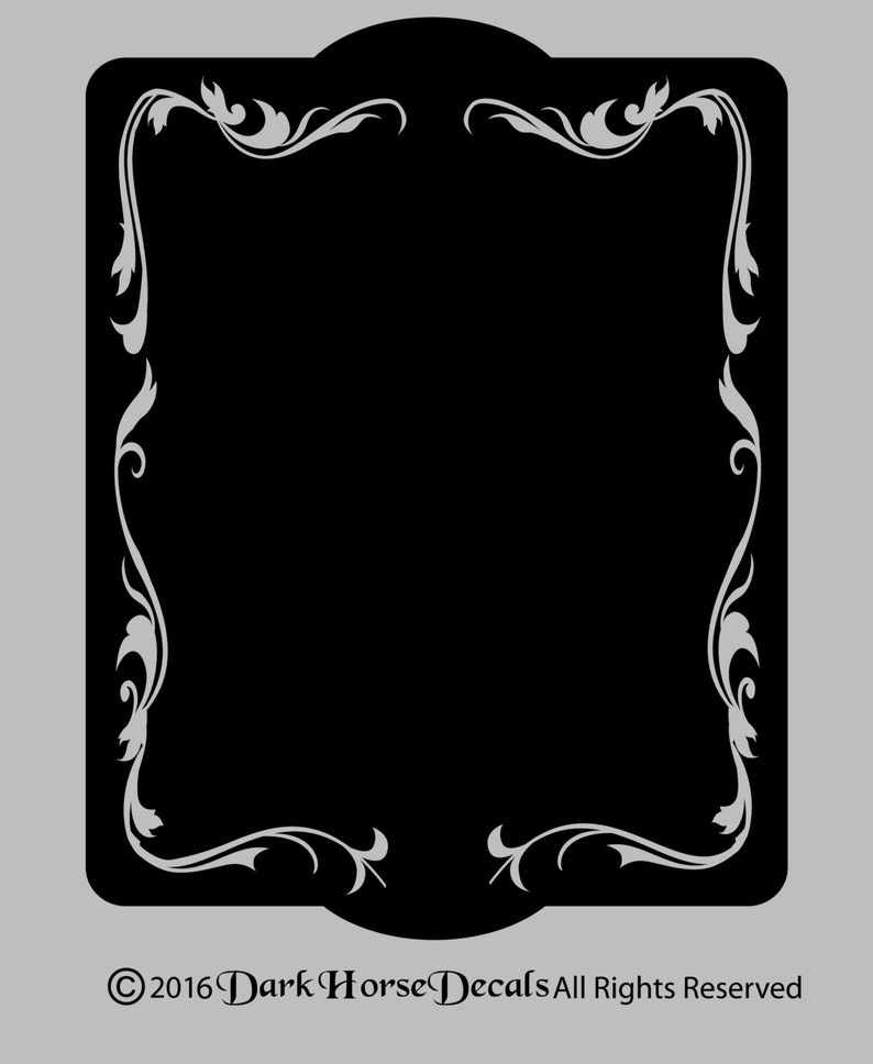Removable vinyl Vintage Floral Refrigerator Chalkboard VintageVictorian Style