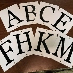 Dressage Letters 8x10 on Corrugated Plastic with Grommets