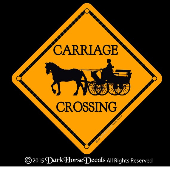 Carriage Crossing 12x12 Aluminum Sign Etsy